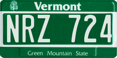 VT license plate NRZ724