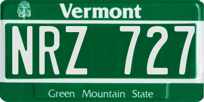 VT license plate NRZ727