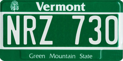 VT license plate NRZ730
