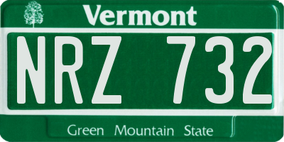 VT license plate NRZ732