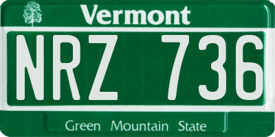 VT license plate NRZ736