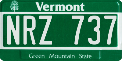 VT license plate NRZ737