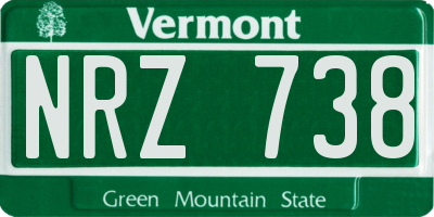 VT license plate NRZ738