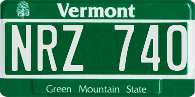 VT license plate NRZ740