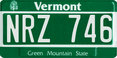 VT license plate NRZ746