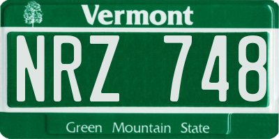VT license plate NRZ748