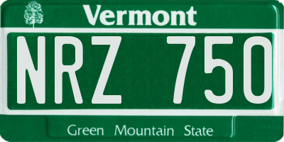 VT license plate NRZ750