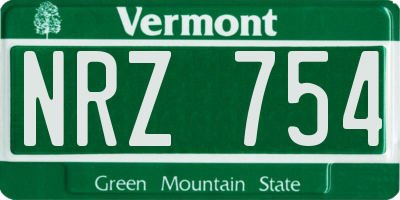VT license plate NRZ754