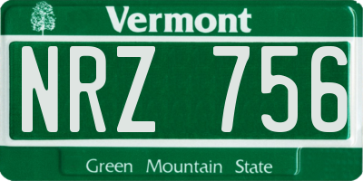VT license plate NRZ756