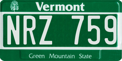 VT license plate NRZ759