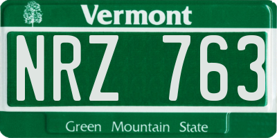 VT license plate NRZ763