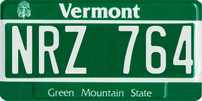 VT license plate NRZ764