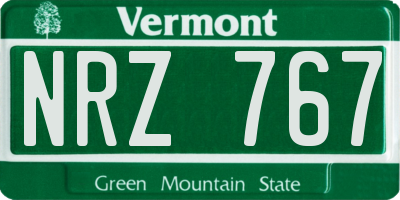 VT license plate NRZ767