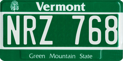 VT license plate NRZ768