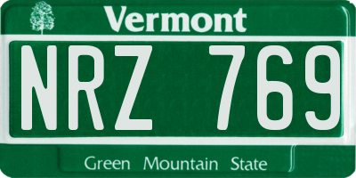VT license plate NRZ769