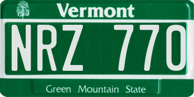 VT license plate NRZ770
