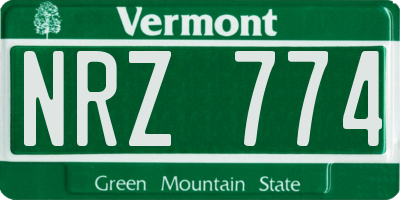 VT license plate NRZ774