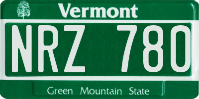 VT license plate NRZ780