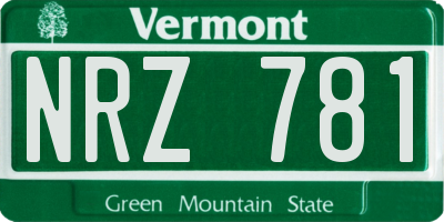 VT license plate NRZ781