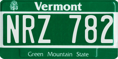 VT license plate NRZ782