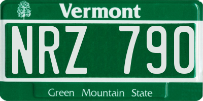 VT license plate NRZ790