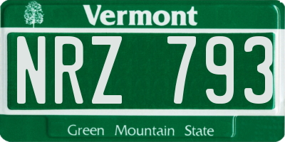 VT license plate NRZ793