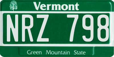 VT license plate NRZ798