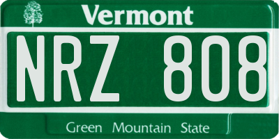 VT license plate NRZ808