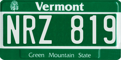 VT license plate NRZ819
