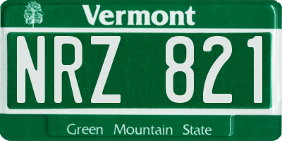 VT license plate NRZ821