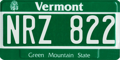 VT license plate NRZ822