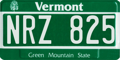 VT license plate NRZ825