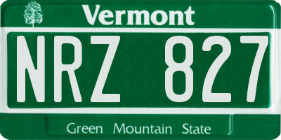 VT license plate NRZ827