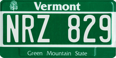 VT license plate NRZ829