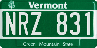 VT license plate NRZ831