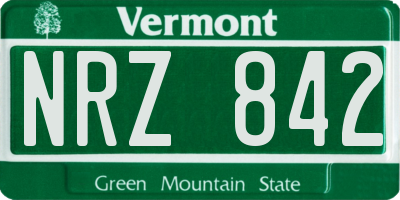 VT license plate NRZ842