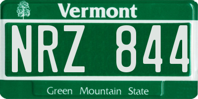 VT license plate NRZ844