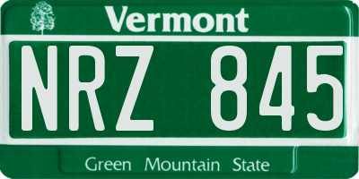 VT license plate NRZ845