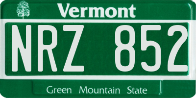 VT license plate NRZ852