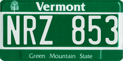 VT license plate NRZ853