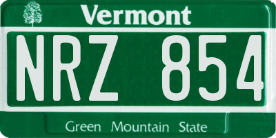 VT license plate NRZ854