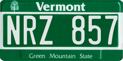 VT license plate NRZ857