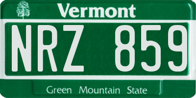 VT license plate NRZ859