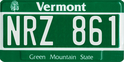 VT license plate NRZ861