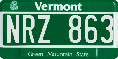 VT license plate NRZ863
