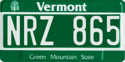 VT license plate NRZ865