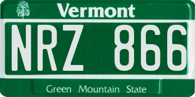 VT license plate NRZ866