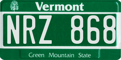 VT license plate NRZ868