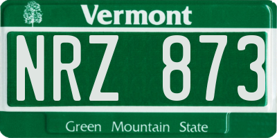 VT license plate NRZ873
