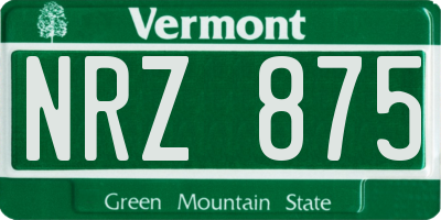 VT license plate NRZ875
